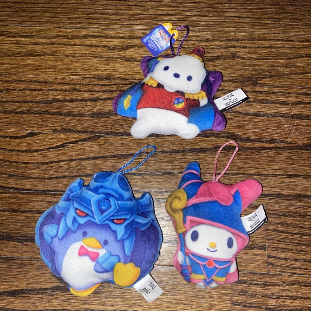 McDonalds Yu-Gi-Oh Hello Kitty Plush Lot My Melody Tuxedosam Pochacco 2024 Toy